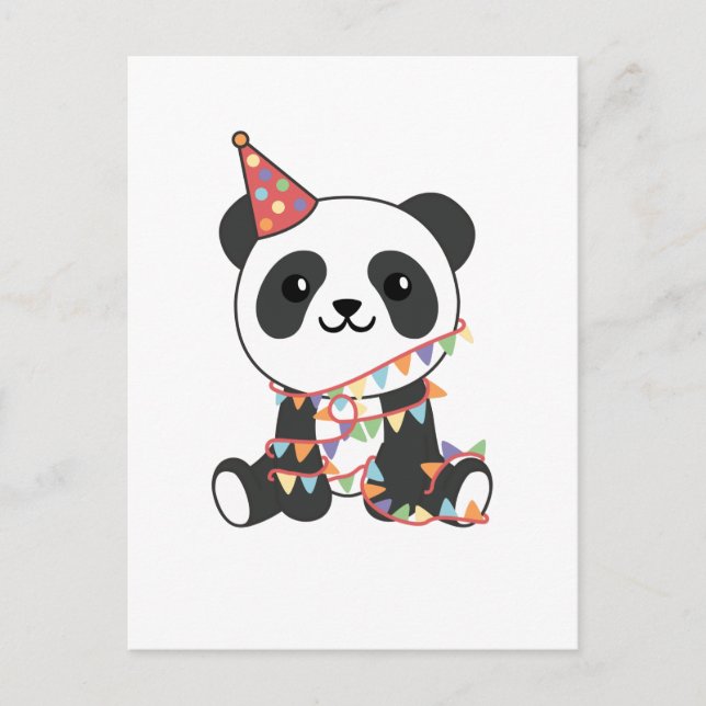 Cartes Pour Fêtes Annuelles Panda Anniversaire Pour Enfants Un Anniversaire Vo (Devant)