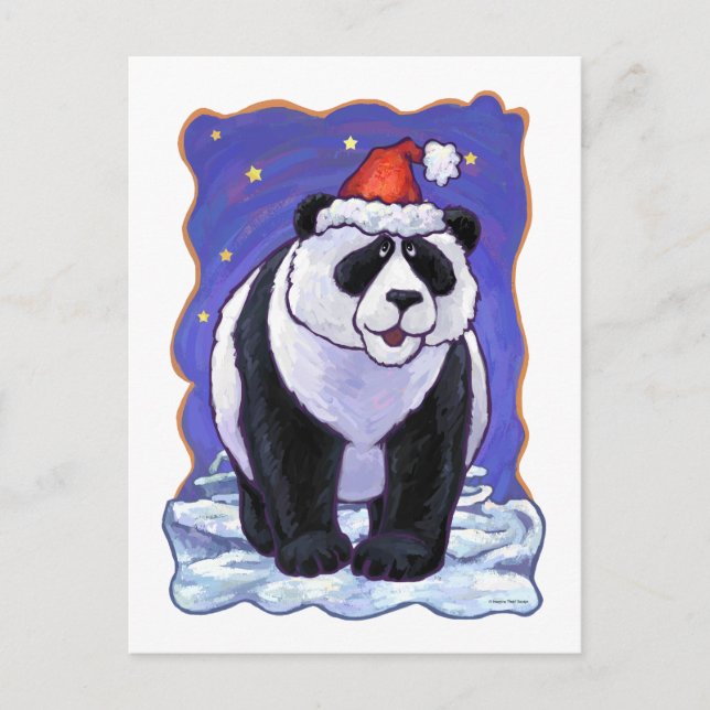 Cartes Pour Fêtes Annuelles Panda Bear Christmas (Devant)