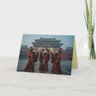 Cartes Pour Fêtes Annuelles Panda Bear Witch Halloween Card