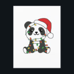 Cartes Pour Fêtes Annuelles Panda Christma Winter Animals Pandas<br><div class="desc">Les panda at christmas with fairy lights. Funny animals with toxits and snow for the holidays. A sweet Christmas greeting. Pandas are cute animals et perfect pour Christmas.</div>