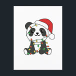 Cartes Pour Fêtes Annuelles Panda Christma Winter Animals Pandas<br><div class="desc">Les panda at christmas with fairy lights. Funny animals with toxits and snow for the holidays. A sweet Christmas greeting. Pandas are cute animals et perfect pour Christmas.</div>