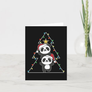 Cartes Pour Fêtes Annuelles Panda Christmas Tree Animaux de Noël Pandas