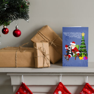 Cartes Pour Fêtes Annuelles Panda de Père Noël