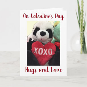 CARTES POUR FÊTES ANNUELLES **PANDA ÉTONNÉ*** LE JOUR DE VALENTINE