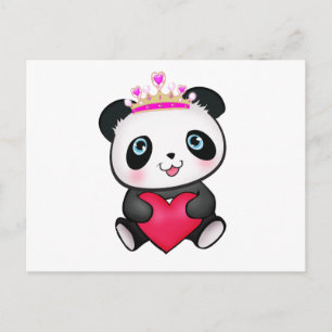Cartes Pour Fêtes Annuelles Panda Lover Ventilateur Cadeau Saint-Valentin Coeu