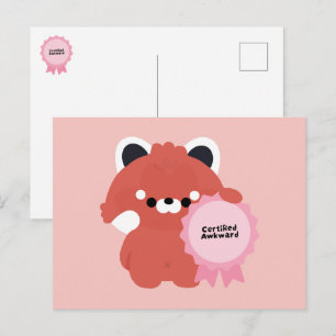Cartes Pour Fêtes Annuelles Panda roux certifié maladroit