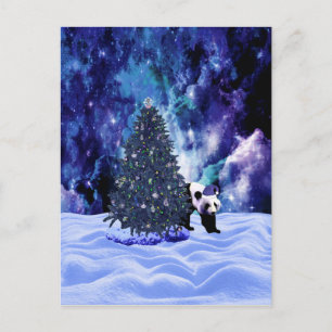 Cartes Pour Fêtes Annuelles Panda's Christmas Holiday at the North Pole