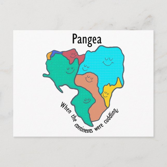 Cartes Pour Fêtes Annuelles Pangea Continents Cuddin Multicolor (Devant)
