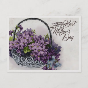 Cartes Pour Fêtes Annuelles Panier de Fleurs Vintage – Épanouissement de la Fê