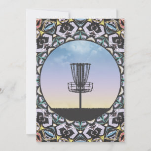 Cartes Pour Fêtes Annuelles Panier de golf sur disque