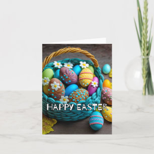 Cartes Pour Fêtes Annuelles Panier de Pâques créatif coloré