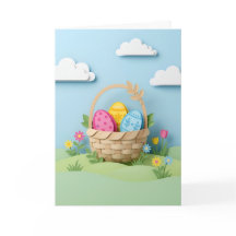 Panier de Pâques inspirant en papercraft avec des 