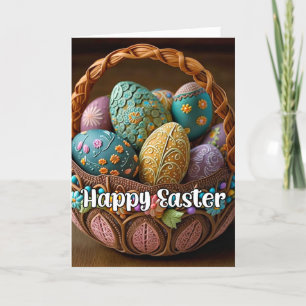 Cartes Pour Fêtes Annuelles Panier de Pâques super festif