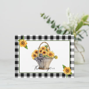 Cartes Pour Fêtes Annuelles Panier de tournesols