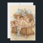 Cartes Pour Fêtes Annuelles Panier vintage Rempli De Cercubes D'Ange<br><div class="desc">Panier vintage Rempli De Cercubes D'Ange</div>