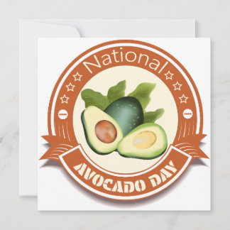 Cartes Pour Fêtes Annuelles Panneau et insigne de la journée nationale Avocado