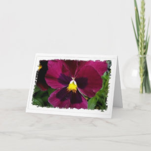 Cartes Pour Fêtes Annuelles Pansie rouge Pâques