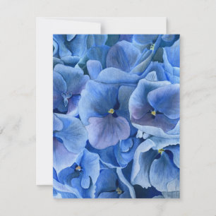 Cartes Pour Fêtes Annuelles Pansies Bleues En Crayons