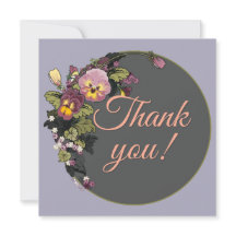 Pansies victoriennes encadrées personnalisables