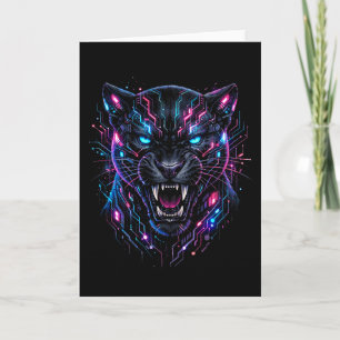 Cartes Pour Fêtes Annuelles Panthère Cyber