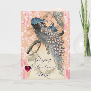 Cartes Pour Fêtes Annuelles PAONS, FLEURS SAKURA ROSES Fête florale de la Sain