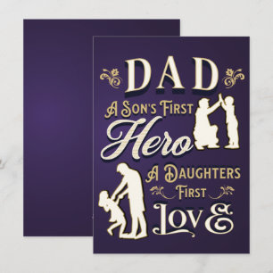 Cartes Pour Fêtes Annuelles Papa A Son's First A Daughter First Love