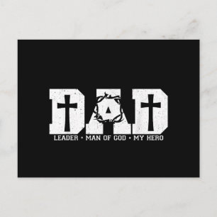 Cartes Pour Fêtes Annuelles Papa bénit Croix chrétienne religieuse Father