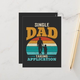 Cartes Pour Fêtes Annuelles Papa célibataire accepte candidature