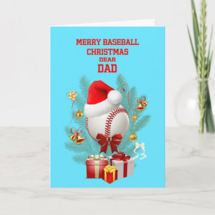 Cartes Pour Fêtes Annuelles Papa Christmas Baseball