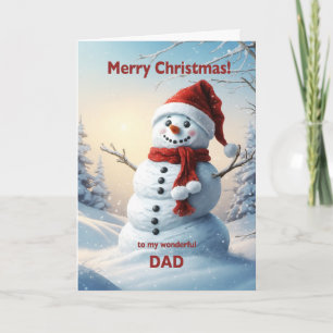 Cartes Pour Fêtes Annuelles Papa Christmas Snowman