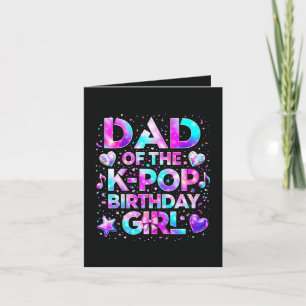 Cartes Pour Fêtes Annuelles Papa de l'anniversaire K-Pop musique coréenne