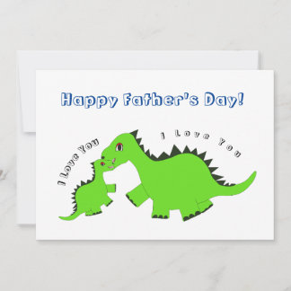 Cartes Pour Fêtes Annuelles Papa dinosaure enfant aime