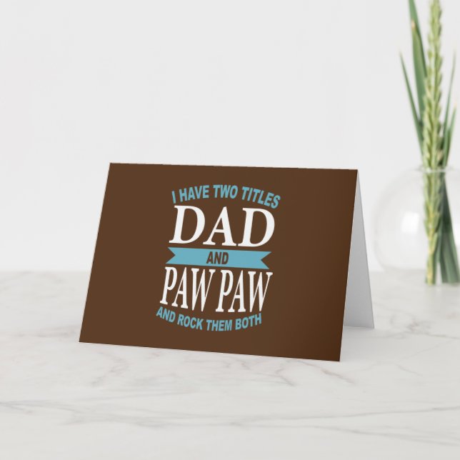Cartes Pour Fêtes Annuelles Papa et Papy je les fais rocker (Devant)