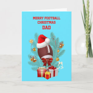 Cartes Pour Fêtes Annuelles Papa Football de Noël