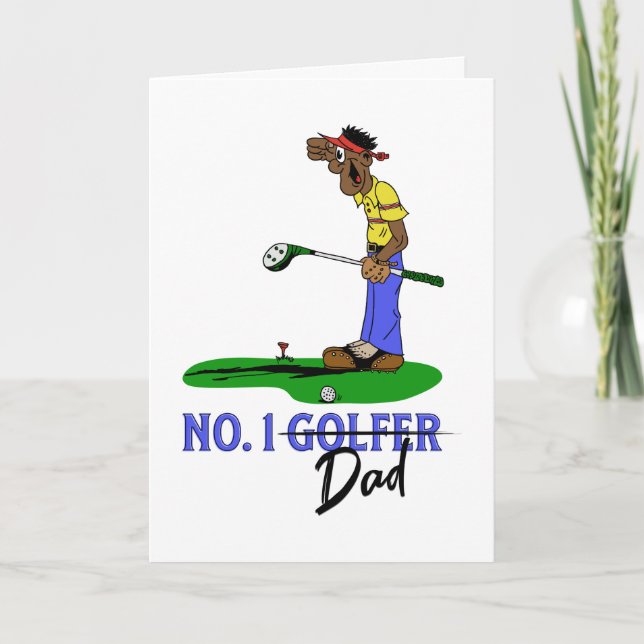 Cartes Pour Fêtes Annuelles Papa golfeur n°1 (Devant)