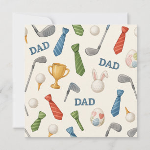 Cartes Pour Fêtes Annuelles Papa golfeur pour la fête des pères avec balle de
