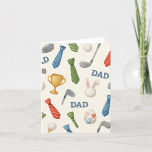 Cartes Pour Fêtes Annuelles Papa golfeur pour la fête des pères avec balle de 