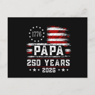 Cartes Pour Fêtes Annuelles Papa Homme Drapeau Américain 250 Ans 4 Juillet Gra