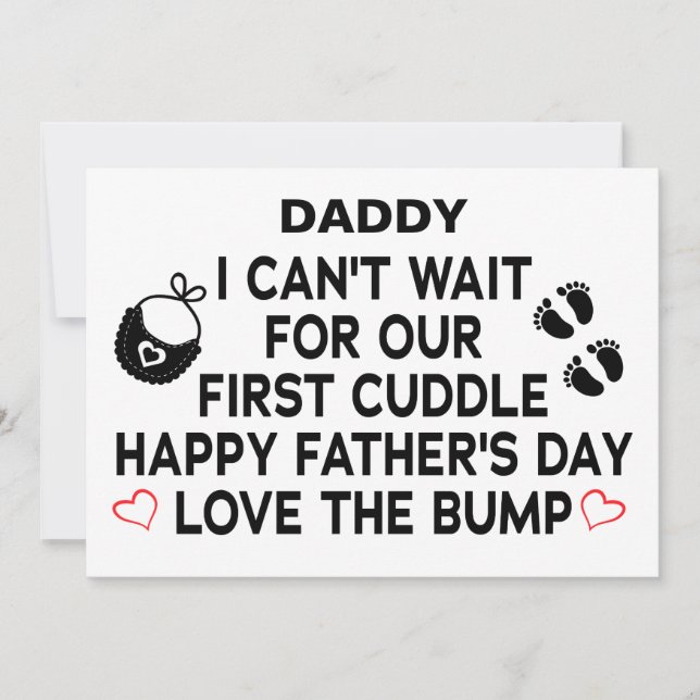 Cartes Pour Fêtes Annuelles Papa, j'ai hâte d'avoir notre première flaque (Devant)