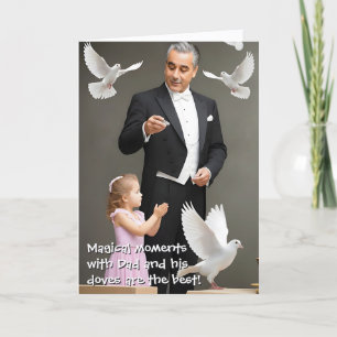 Cartes Pour Fêtes Annuelles Papa magicien et fille (2) - Fête des Pères
