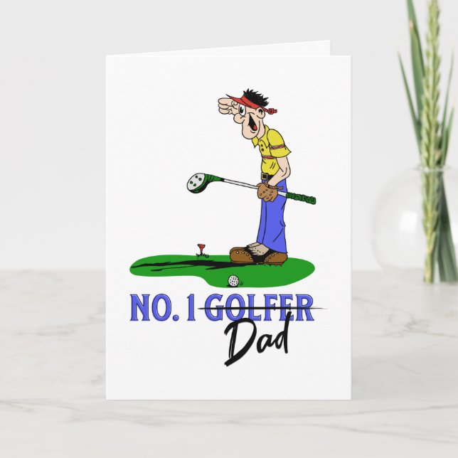 Cartes Pour Fêtes Annuelles Papa, N°1 du golf (Devant)