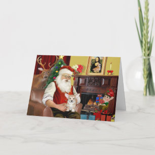 Cartes Pour Fêtes Annuelles Papa Noël à la maison - chiot Welsh Corgi