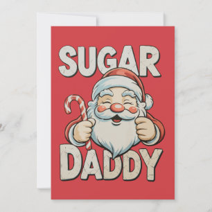 Cartes Pour Fêtes Annuelles Papa Noël Sucre Xmas Papa Noël Drôle de Noël Canne