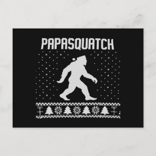 Cartes Pour Fêtes Annuelles Papasquatch Bigfoot Noël Papa Noël Noël laid