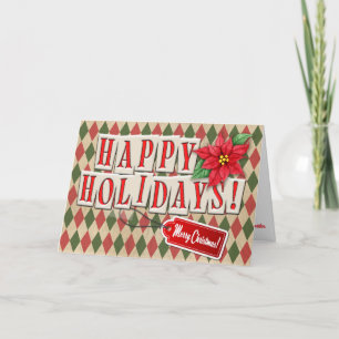 Cartes Pour Fêtes Annuelles Papier cadeau de Noël Vintage personnalisable
