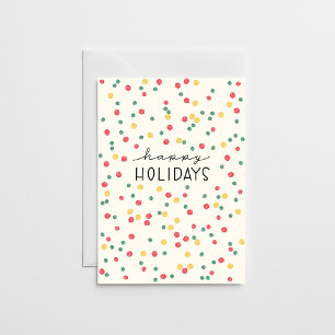 Cartes Pour Fêtes Annuelles Papier crème à points de confettis colorés