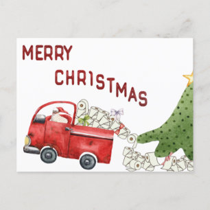 Cartes Pour Fêtes Annuelles Papier de toilette amusant Camion rouge Noël