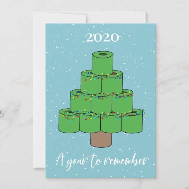 Cartes Pour Fêtes Annuelles Papier toilette Christmas Tree Covid 2020 (Devant)