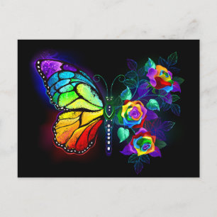 Cartes Pour Fêtes Annuelles Papillon arc-en-ciel