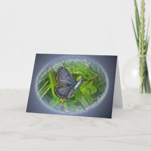 Cartes Pour Fêtes Annuelles Papillon bleu Sympathy